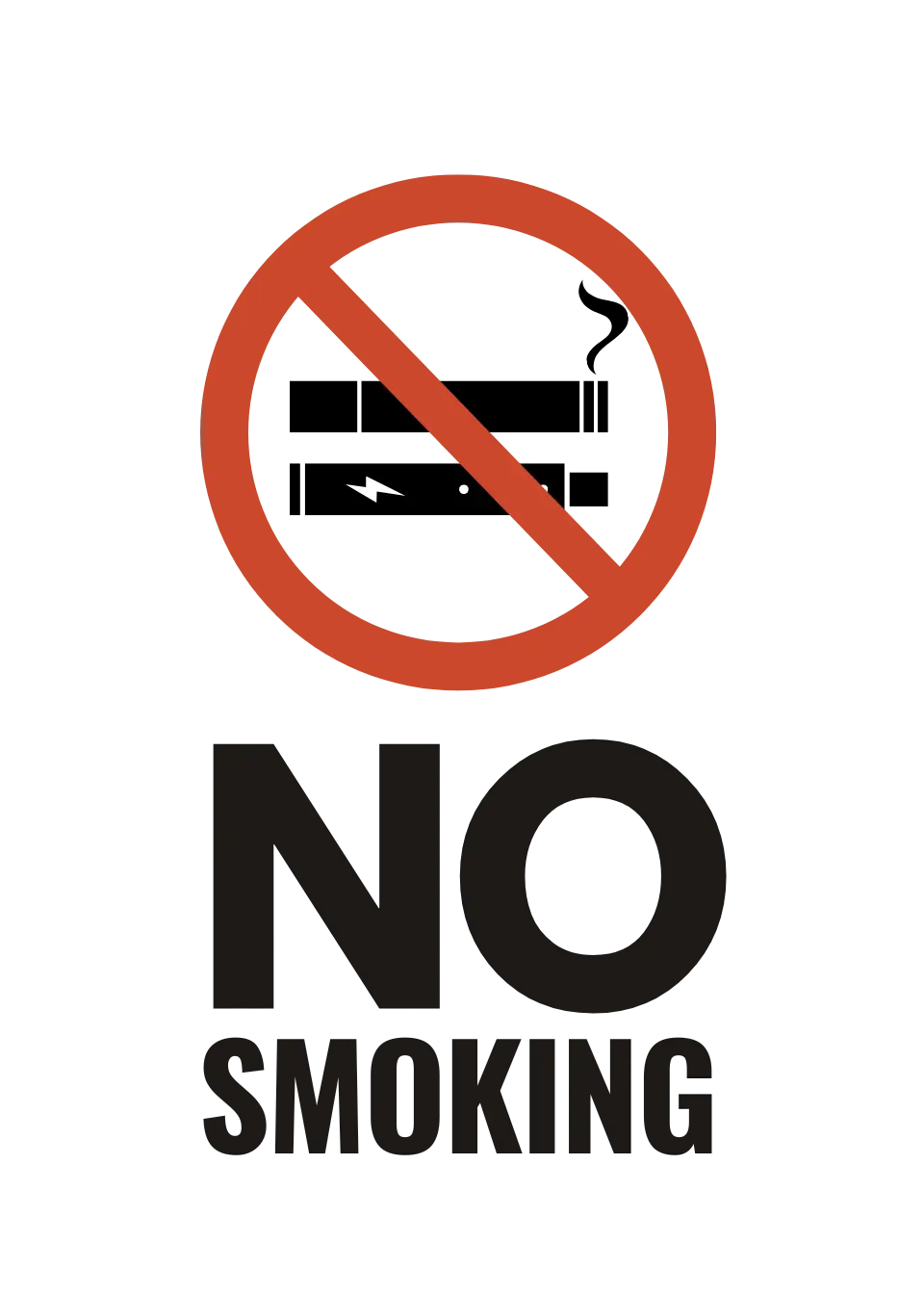 नशा एक अभिशाप ! Red and Black Simple Minimalist No Smoking Sign Poster 1